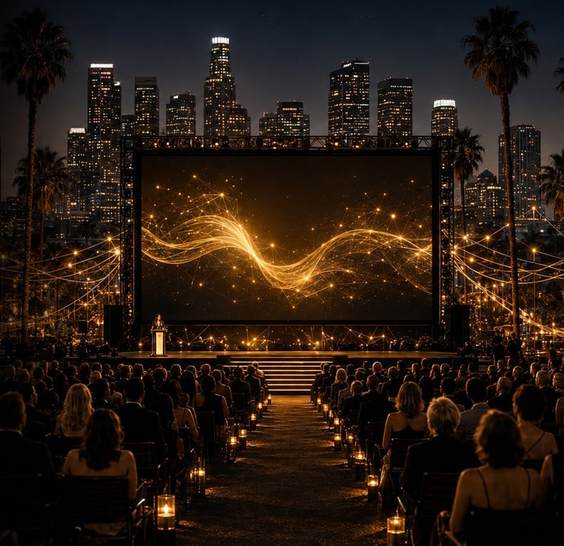 SVAIFF open-air screening beneath the Los Angeles skyline