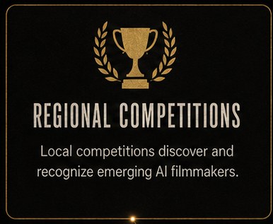 Regional Competitions — Local competitions discover and recognize emerging AI filmmakers.